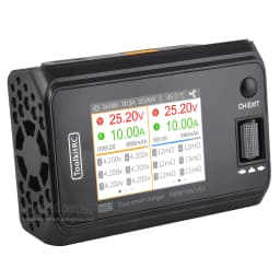 ToolkitRC M6D V3 Charger Black DC 500W Intelligent Dual Channel 1S 2S 3S 4S 5S 6S Toy Model Car Lithium Battery Fast Charging
