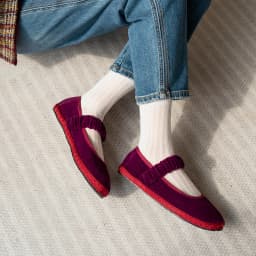 Solid Color Velvet Mary Janes Shoes for Women Spring Autumn Casual Streetwear Ballet Flats Buckle Strap Ladies Shoes Footwear