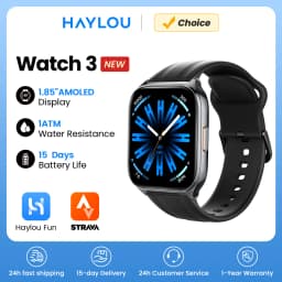 HAYLOU Watch 3 Voice Calling Smartwatch 1.85'' AMOLED Screen 24h Health Monitoring 150+ Sports Modes Smart Watch 1ATM Waterproof