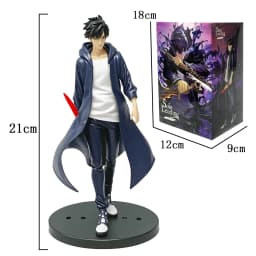21cm In Stock Solo Levelings Anime Version Figure -Sung Jinwoo Action Figure PVC Collect Model Figure Display Anime Merchandise