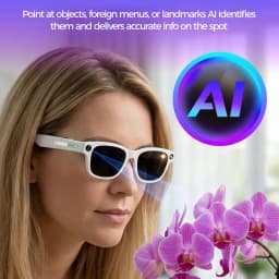 Lenovo 8K AI Camera Glasses Multi-functional 2400MP Photochromic Smart Glasse Anti-shake Shooting Tech With 290mah Large Battery