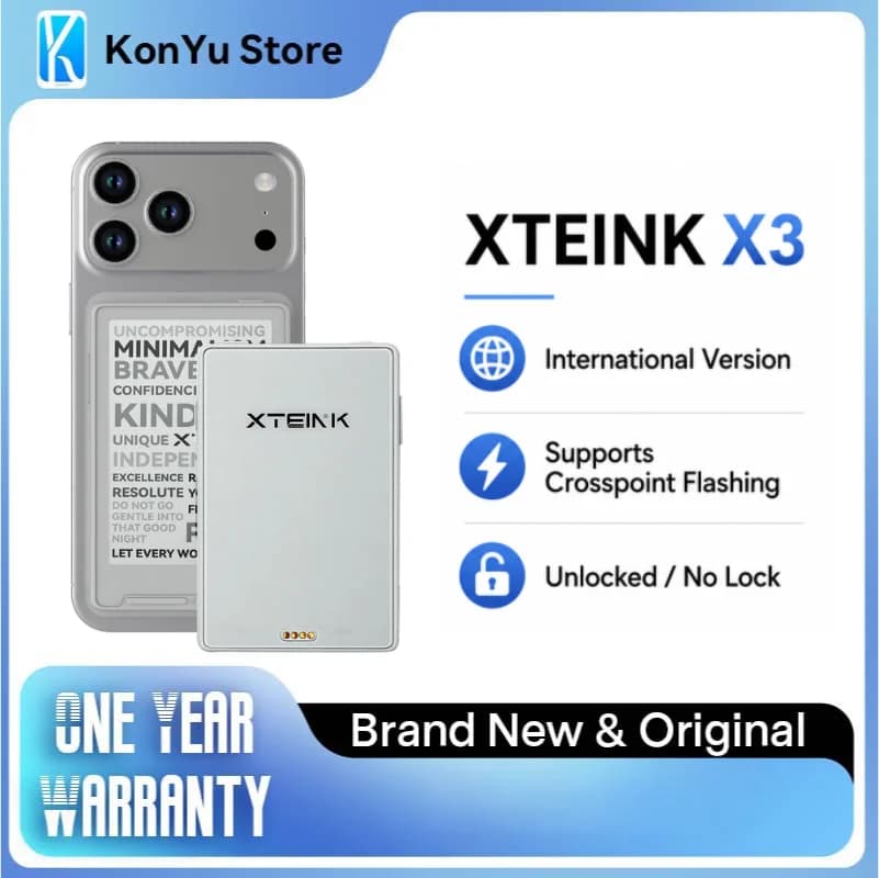 XTEINK X3 Global Version 3.7" Magnetic Mini E-Ink Ebook Reader 16GB Support CrossPoint Firmware Ad-Free Multi Language