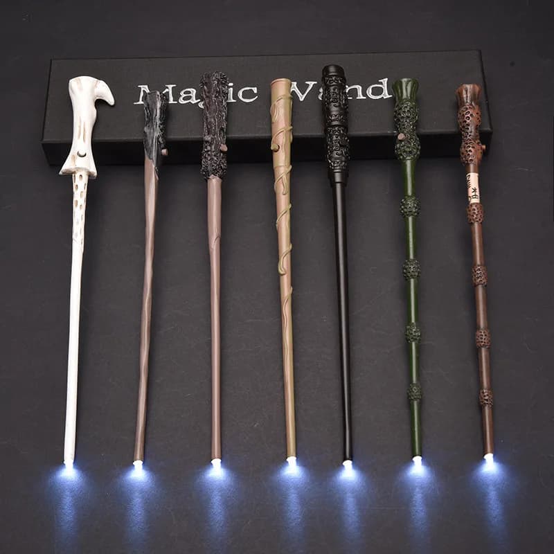 A variety of Harry's boutique luminous wands pick LED battery luminous Hermione Dumbledore carved luminous wands.