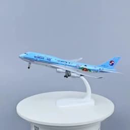 20cm Korea B747 Aircraft Model Air Boeing 747 Planel Models Metal Simulation Alloy Material with Landing Gear Children's Toys