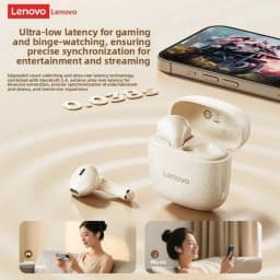 Original New Lenovo TWS Earphones EA166 Bluetooth V5.4 True Wireless Headphones Hi-Fi Sound Waterproof Headset Leather Texture