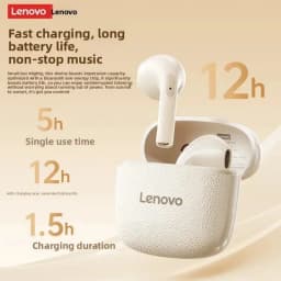 Original New Lenovo TWS Earphones EA166 Bluetooth V5.4 True Wireless Headphones Hi-Fi Sound Waterproof Headset Leather Texture