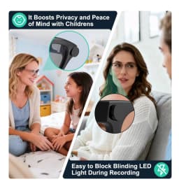 4/6Pcs LED Light Privacy Cover for Ray-Ban Meta Smart Glasses Rotating Camera Lens Shutter for Wayfarer/Skyler/Headliner Gen1&2
