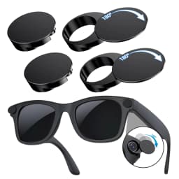 4/6Pcs LED Light Privacy Cover for Ray-Ban Meta Smart Glasses Rotating Camera Lens Shutter for Wayfarer/Skyler/Headliner Gen1&2
