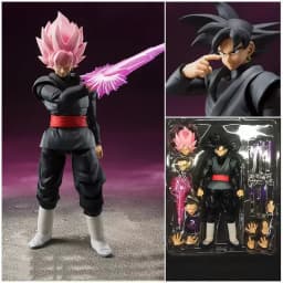 KO SHF Dragon Ball Goku Black Zamasu Goku Super Saiyan Rose Goku Articulated Action Figure Full Accessories Anime Model Toy Gift