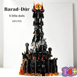 2026 New Arrival 5471pcs Creative Lord Rings Barado Fortress Barad Dur Dark Tower Building Block For Birthday Christmas Gift