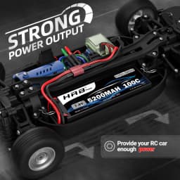 1/2pcs HRB 2S 7.4V 5200mah Lipo Battery 100C RC Car Battery with T Deans Plug Hard case Battery for RC Car Truck Tank 1/10 1/12