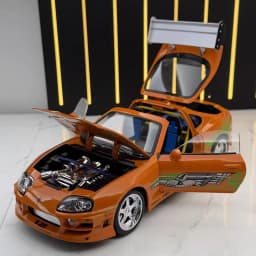 1:24 1995 Supra A80 MK4 Alloy Movie Sports Car Model Diecasts Metal Classic Track Raing Vehicles Car Model Sound Light Kids Gift