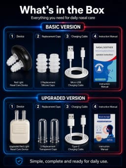 2026 Smart Red Light Nasal Care Device Portable Infrared Nose Comfort Tool for Sneezing Runny Stuffy Nose Support, Free Shipping
