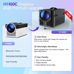 Magcubic 900ANSI HY450 C Auto Focus Projector 8K 1080P Ultra Short Throw Allwinner H726 BT5.4 Auto Offset Home Theater Voice
