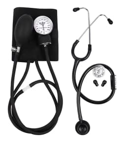 JUSTLANG Medical Manual Blood Pressure Monitor BP Cuff Upper Arm Aneroid Sphygmomanometer Tonometer Meter Tester Device