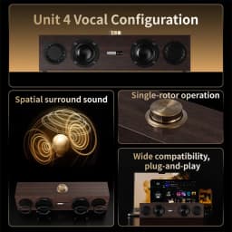 Lenovo C02 Wooden Speaker, Retro Bluetooth Wired Dual-Mode, Heavy Bass Desktop Computer Speaker, Wooden Subwoofer, Universal for Desktop and Laptop