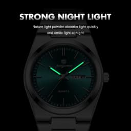 PAAZOMU Fashion Men's Quartz Watch Stainless Steel Waterproof Luminous Man Watch Chronograph Date Multifunction Watches For Men