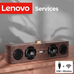 Lenovo C02 multimedia speaker, Bluetooth speaker, wired/Bluetooth dual-mode speaker, retro speaker, universal for TV, computer, and mobile phone, subwoofer
