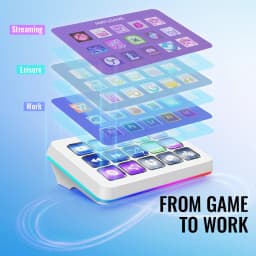 FIFINE D6 Macro Stream Controller App-Triggered Actions with 15-Key Programmable Deck for Live Streaming, for OBS/Twitch/YouTube