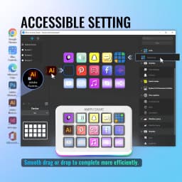 FIFINE D6 Macro Stream Controller App-Triggered Actions with 15-Key Programmable Deck for Live Streaming, for OBS/Twitch/YouTube
