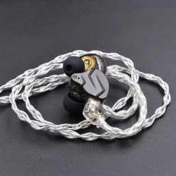 KZ Earphones Cable 8 Core Silver Blue Hybrid 784 Cores Silver Plated Upgrade Cable 2Pin 3.5mm Plug Heaset Wire KZ ZSXPRO ZS10PRO
