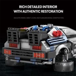 1:24 Classic Movie Racing Car Building Blocks MOC Model Sport Cars Toys Back Future Bricks Vehicle Festival Gifts for Boys Kids
