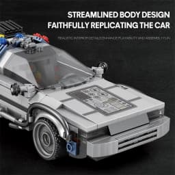 1:24 Classic Movie Racing Car Building Blocks MOC Model Sport Cars Toys Back Future Bricks Vehicle Festival Gifts for Boys Kids