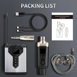 Stereo UHF in-ear monitoring wireless system DT1/2/4 transmitter and receiver of live music stage performance studio