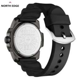 NORTH EDGE Gift Box Watch for Man Solar-powered PHOTON Fashion Quartz Watch Waterproof 50M Sport Silicone Strap Men Watch Reloj