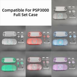 Transparent Full Cover Protective Case Kit Full Set With Screws Full Housing Shell With Buttons Kit for PSP3000 03 Version