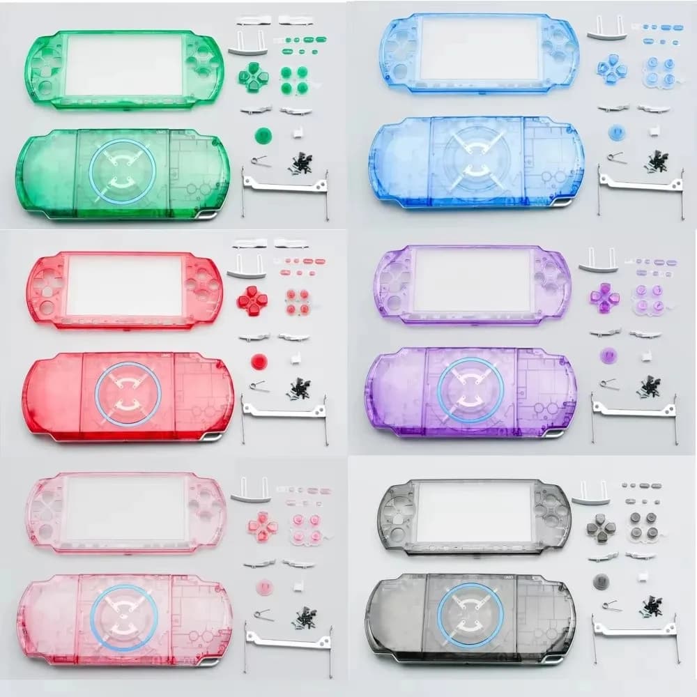 Transparent Full Cover Protective Case Kit Full Set With Screws Full Housing Shell With Buttons Kit for PSP3000 03 Version