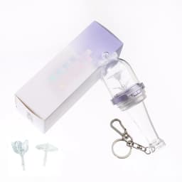 Mini Kpop ILLITS Lightstick Keychains YUNAH MINJU MOKA WONHEE IROHA Light Stick Bag Pendant Keyrings for Fans Gift