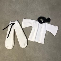 1/12 Scale Jujutsu Kaisen Gojo Satoru Clothes Set White Coat Lantern Pants with Scarf for 6" Action Figure Body Model