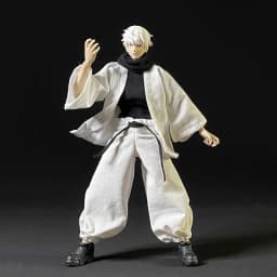 1/12 Scale Jujutsu Kaisen Gojo Satoru Clothes Set White Coat Lantern Pants with Scarf for 6" Action Figure Body Model