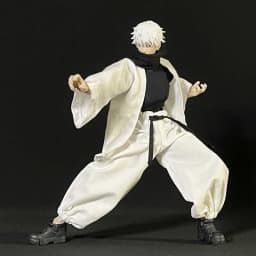 1/12 Scale Jujutsu Kaisen Gojo Satoru Clothes Set White Coat Lantern Pants with Scarf for 6" Action Figure Body Model