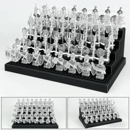 2-Pack 5-Tier Minifig Display Stand – Thick ABS Dust-Resistant Collector Shelf for Building Block Figures (No Cover)