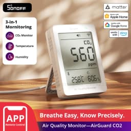 SONOFF SAWF-08P AirGuard CO2 Matter over Wi-Fi Air Quality Monitor Mult Metric Environmental Matter Compatible Alexa Apple Home