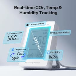 SONOFF SAWF-08P AirGuard CO2 Matter over Wi-Fi Air Quality Monitor Mult Metric Environmental Matter Compatible Alexa Apple Home