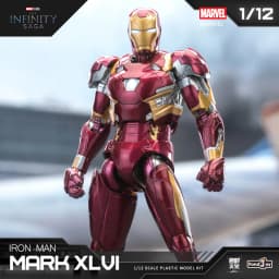 Fondjoy Anime Figure Iron Man MK46 Model Kit 1/12 Infinity Saga Ironman Mark 45 Mark 46 Assembly ABS Joint Movable Kids Toy Gift