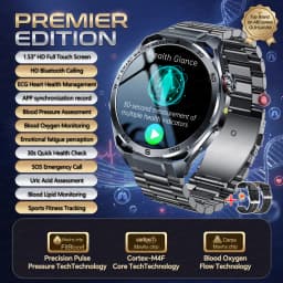 2026New Nursing-Grade AI ECG Smart Watch 1.53''Sapphire Glass Heart Rate Blood Lipid Uric Acid Monitor Bluetooth Call Smartwatch