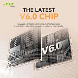 Acer Genuine Wireless Bluetooth Earphones, Semi-In-Ear Type, Latest 6.0 Chip with Stable Transmission, Coil Speaker for Directional Sound Transmission, High-Resolution Audio for Clear Calls