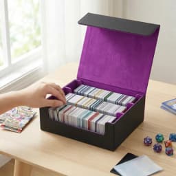 Card Storage Box,1800+ Sleeved Trading Cards Organize,Magnetic Closure PU Leather Deck Box,TCG MTG Pokemon YuGiOh Sports Cards