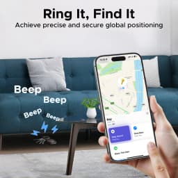 UGREEN Finder Pro Tracker Tags (iOS Only) Solar Powered Bluetooth Air Smart Tags Item Finder Compatible with Apple Find My