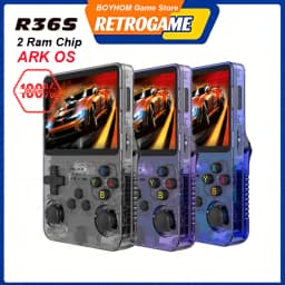 BOYHOM Original R36S Retro Handheld Video Game Console Linux System 3.5 Inch IPS Screen R35s Pro Portable Pocket Video Player 64GB Games 1G Ram