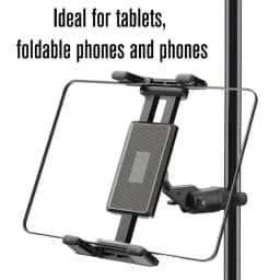Tablet Holder for Microphone Stand,Mic Music Stand Tablet Holder for iPad,Smartphone Tablet Mic Stand Mount for Live Streaming