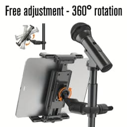 Tablet Holder for Microphone Stand,Mic Music Stand Tablet Holder for iPad,Smartphone Tablet Mic Stand Mount for Live Streaming