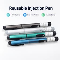 Adjustable V1 80 Unit Reusable Insulin Pen Peptide Pen Injector , Compatible with 3ml Cartridges, for Personal Research Home Use