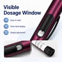 Adjustable V1 80 Unit Reusable Insulin Pen Peptide Pen Injector , Compatible with 3ml Cartridges, for Personal Research Home Use