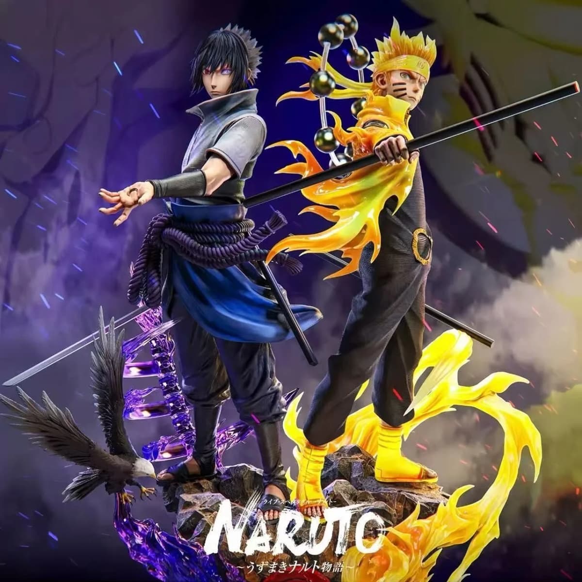 Anime Figure Shippuden Figurine Uzumaki Uchiha Sasuke PVC Action Toy Statue Collection Model Doll Birthday Gifts Anime Figure