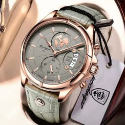 POEDAGAR Luxury Original Man Watch Chronograph Date Waterproof Men Wristwatch Leather Quartz Business Sports Men's Watches Reloj